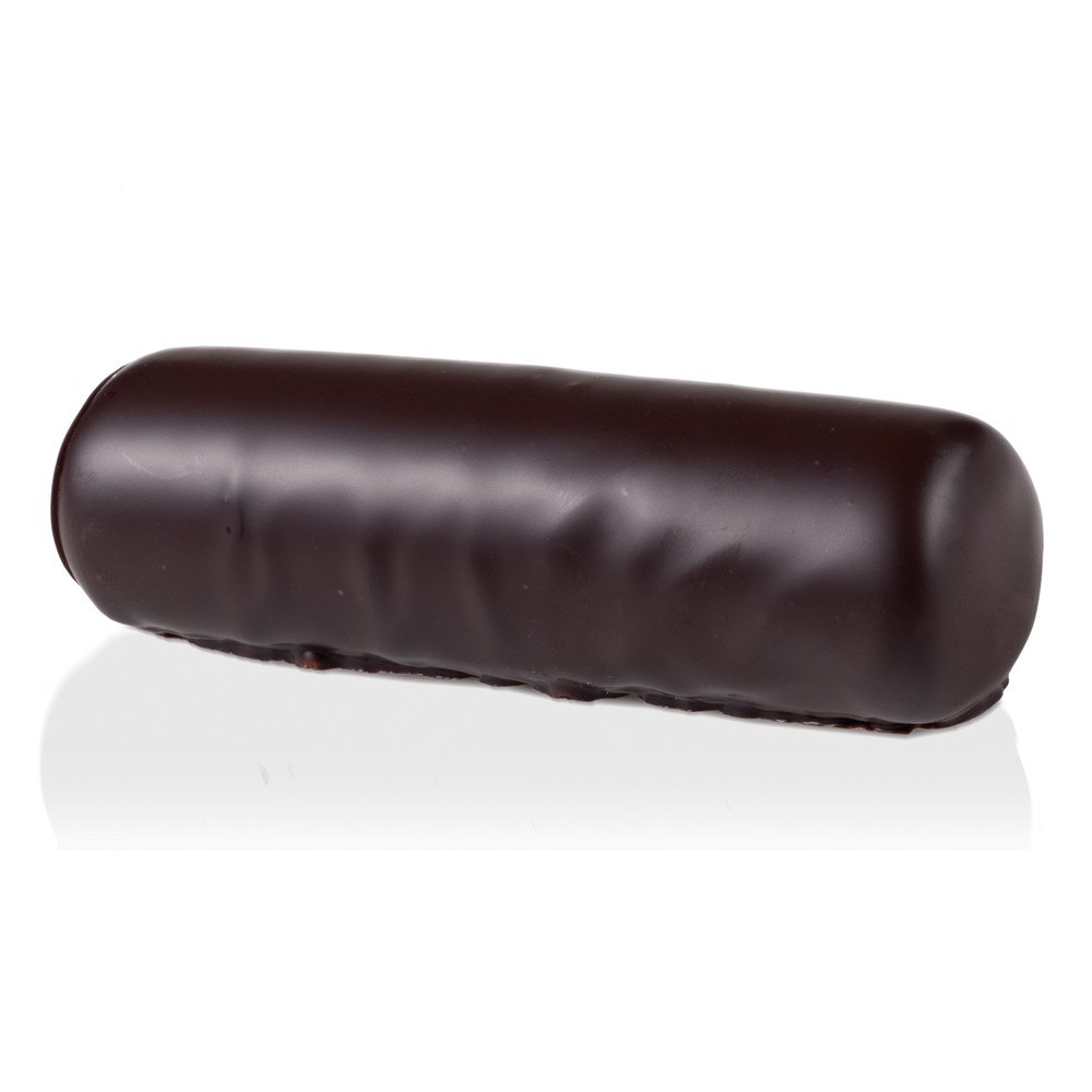 Bûchette massepain enrobée de chocolat noir